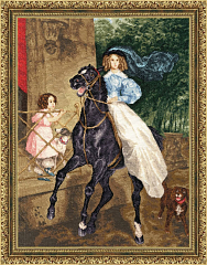 Вышивка КР-006 Всадница. 1832 Вышивка КР-006 Всадница. 1832