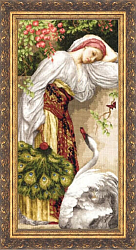 Вышивка ЧМ-008 Девушка с лебедем